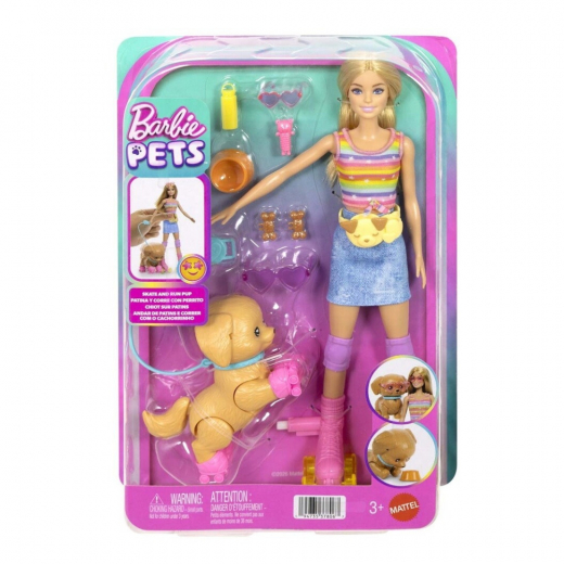 Barbie Docka Pets Feature Pet Skate N Run Pup i gruppen LEKSAKER / Barbie hos Spelexperten (960-2678)