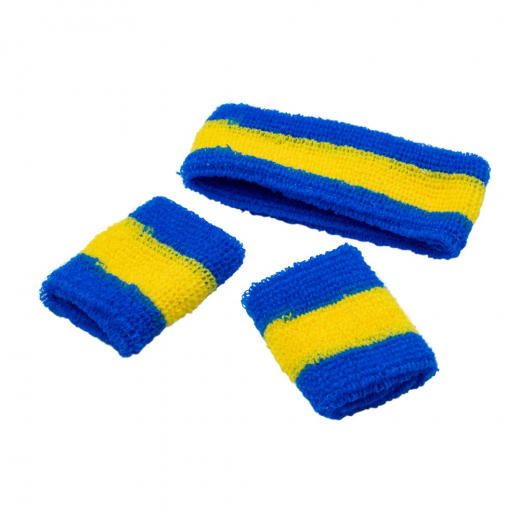 Sweatband Set Blågult i gruppen UTOMHUSSPEL / Fotboll / Supporterprylar hos Spelexperten (96414)