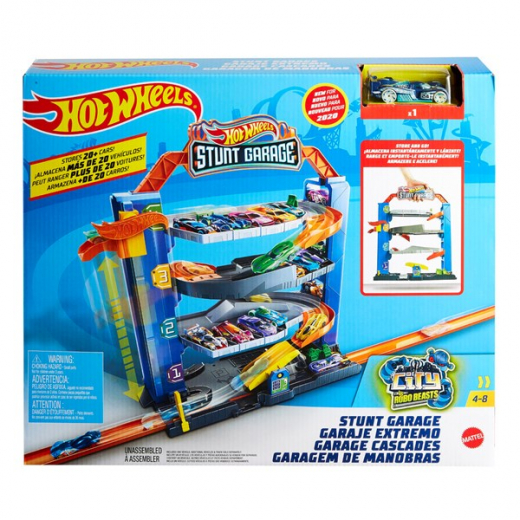 Hot Wheels - Stunt Garage i gruppen LEKSAKER / Leksaksfordon / Hot Wheels hos Spelexperten (965-0163)