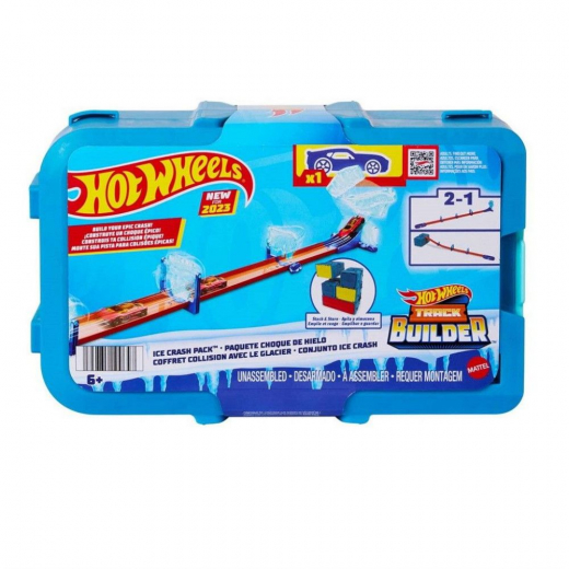 Hot Wheels Track Builder Ice Crash Pack i gruppen LEKSAKER / Leksaksfordon / Hot Wheels hos Spelexperten (965-0220)