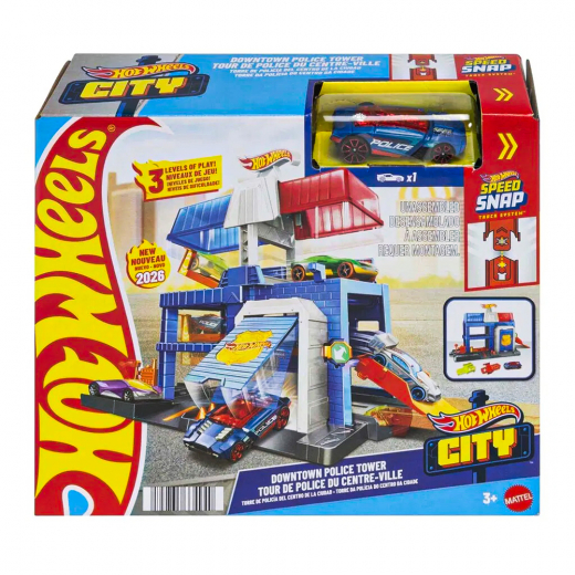 Hot Wheels City Downtown Police Station i gruppen LEKSAKER / Leksaksfordon / Hot Wheels hos Spelexperten (965-2603)