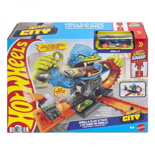 Hot Wheels City Nemesis Gorilla Garage Attack i gruppen LEKSAKER / Leksaksfordon / Hot Wheels hos Spelexperten (965-2605)