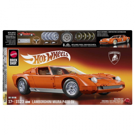 Hot Wheels Brick Shop Lamborghini Miura P400 SV i gruppen LEKSAKER / Leksaksfordon / Hot Wheels Brickshop hos Spelexperten (965-2674)