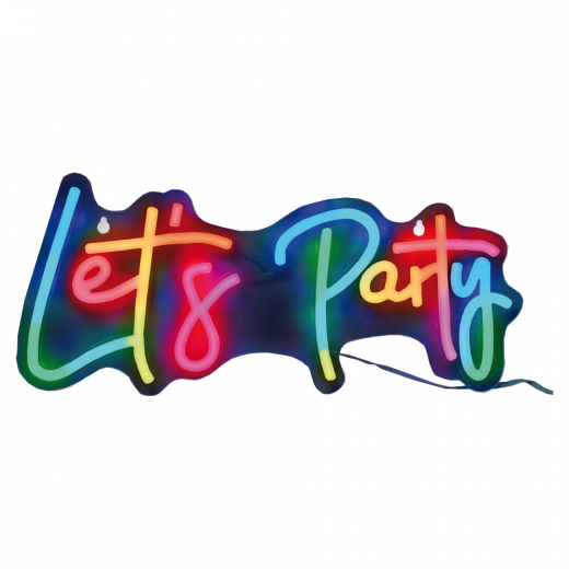 LED Neon Sign - Let's Party i gruppen LEKSAKER / Inredning / Lampor hos Spelexperten (96556)