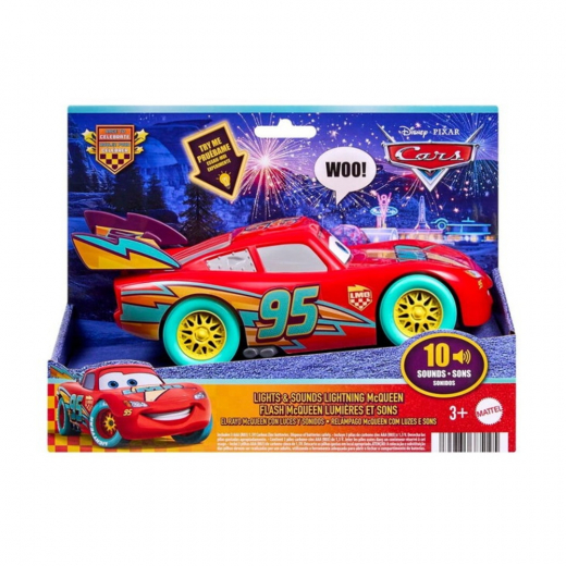 Pixar Cars Leksaksbil McQueen Day Lights & Sounds Hero i gruppen Nyheter hos Spelexperten (966-2655)