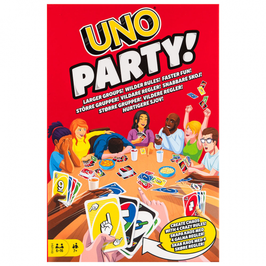 UNO Party i gruppen SÄLLSKAPSSPEL / Familjespel hos Spelexperten (967-2303)