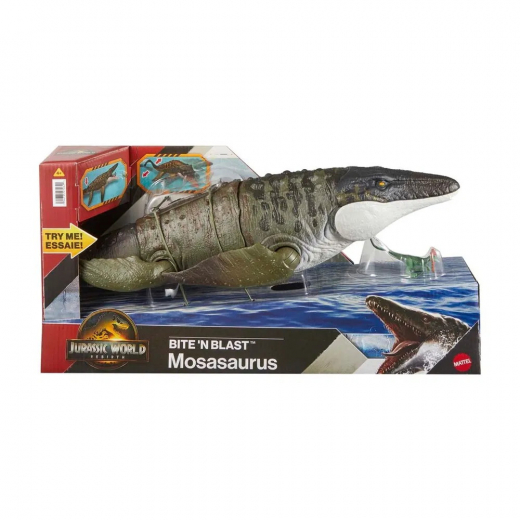 Jurassic World Bite & Blast Mosasaurus i gruppen LEKSAKER / Figurer och lekset / Jurassic World hos Spelexperten (969-2550)