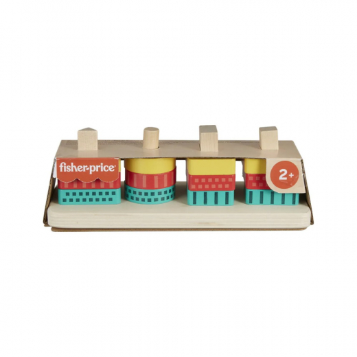 Fisher Price Wood Shape Stacker i gruppen LEKSAKER / Barn & baby / Barn & babyleksaker hos Spelexperten (972-2473)