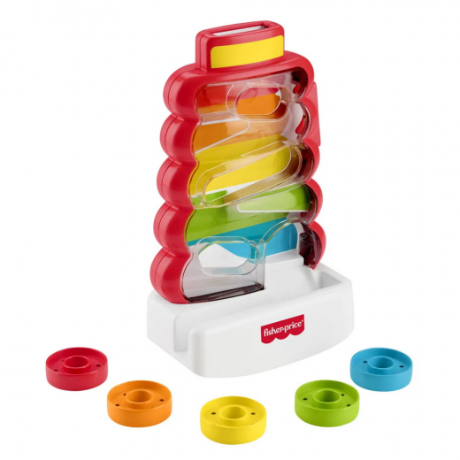 Fisher Price Drop Through Rock-A-Stack i gruppen LEKSAKER / Barn & baby / Barn & babyleksaker hos Spelexperten (972-2603)