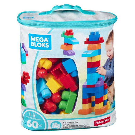 MEGA Bloks First Builders Big Building Bag Blue i gruppen LEKSAKER / Byggklossar hos Spelexperten (973-1112)