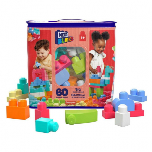 MEGA Bloks First Builders Big Building Bag Pink i gruppen LEKSAKER / Byggklossar hos Spelexperten (973-1159)