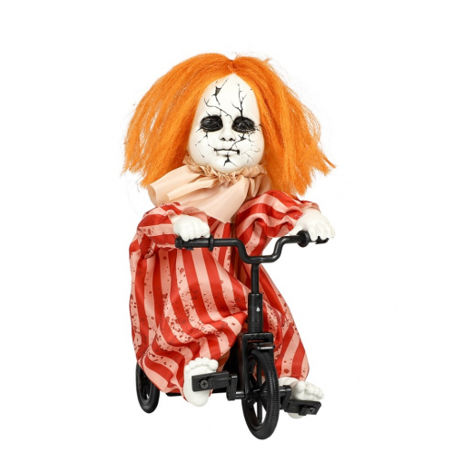 Animated Ted Girl Riding Bike Dekoration Halloween i gruppen LEKSAKER / Utklädnad / Halloween / Tillbehör Halloween hos Spelexperten (97728)