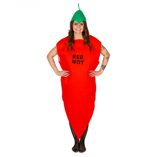 Red Hot Chilli Pepper Dräkt Röd Vuxen i gruppen LEKSAKER / Rollek / Utklädnad hos Spelexperten (97826)