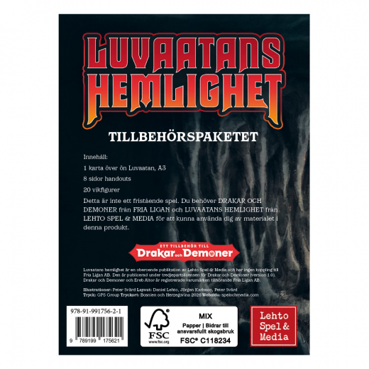 Drakar och Demoner - Luvaatans hemlighet: Tillbehörspaketet i gruppen SÄLLSKAPSSPEL / Rollspel / Drakar och Demoner hos Spelexperten (9789199175621)