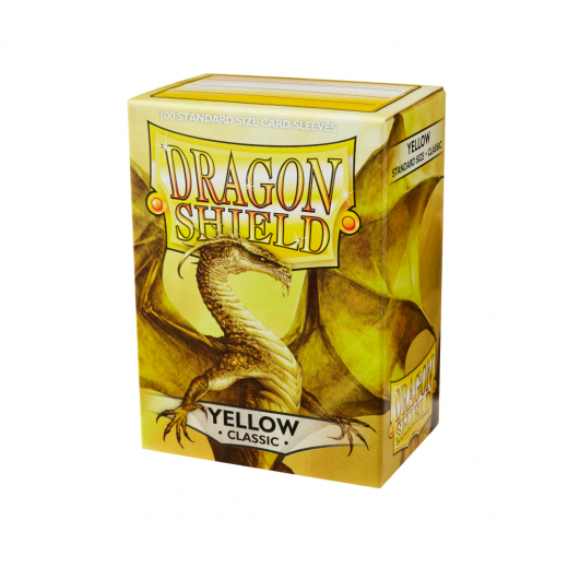 Sleeves Dragon Shield - Classic 63 x 88 mm Yellow i gruppen  hos Spelexperten (AT10014)