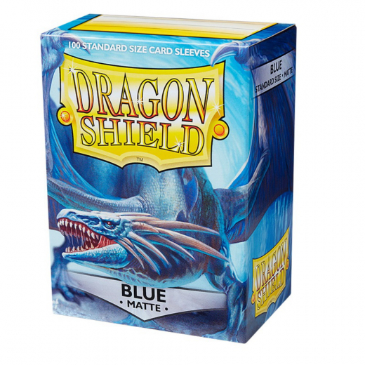 Sleeves Dragon Shield - Matte 63 x 88 mm Blue i gruppen SÄLLSKAPSSPEL / Tillbehör / Sleeves hos Spelexperten (AT11003)