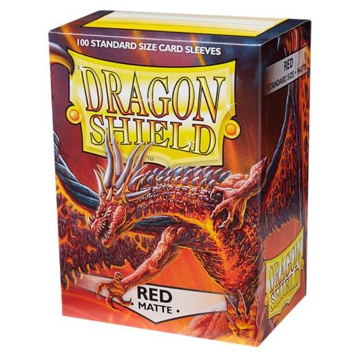 Sleeves Dragon Shield - Matte 63 x 88 mm Red i gruppen  hos Spelexperten (AT11007)