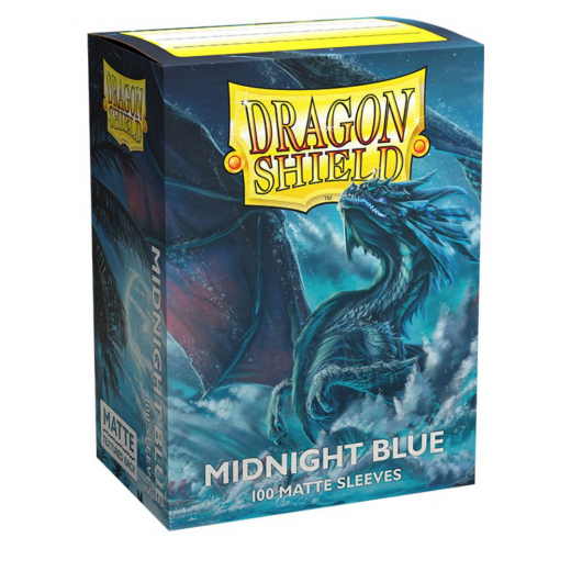 Sleeves Dragon Shield - Matte 63 x 88 mm Midnight Blue i gruppen SÄLLSKAPSSPEL / Tillbehör / Sleeves hos Spelexperten (AT11057)