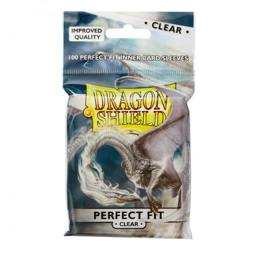 Sleeves Dragon Shield Perfect Fit Clear - 63 x 88 mm i gruppen SÄLLSKAPSSPEL / Tillbehör / Sleeves hos Spelexperten (AT13001)