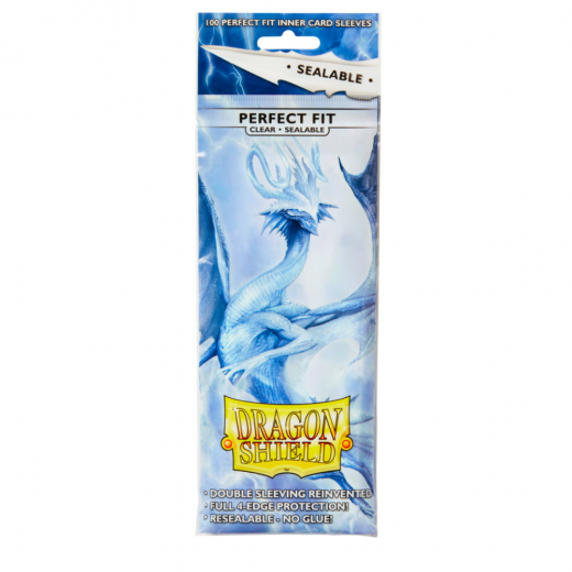 Sleeves Dragon Shield - 63 x 88 mm Perfect Fit Sealable - Clear i gruppen SÄLLSKAPSSPEL / Tillbehör / Sleeves hos Spelexperten (AT13201)