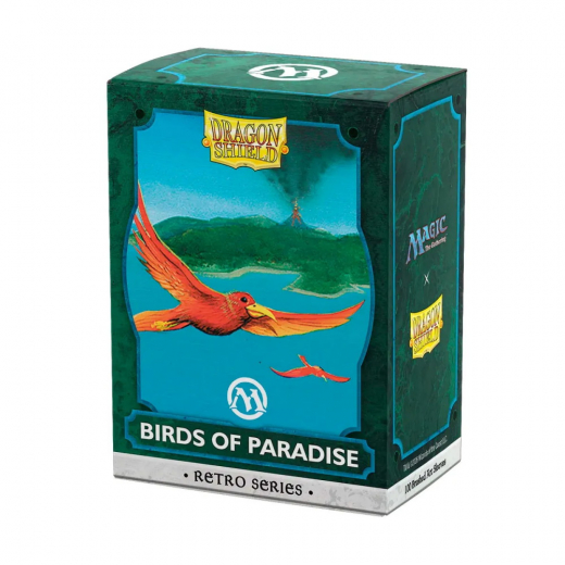 Sleeves Magic - 63 x 88 mm Retro Series: Birds of Paradise i gruppen SÄLLSKAPSSPEL / Tillbehör / Sleeves hos Spelexperten (AT16535)