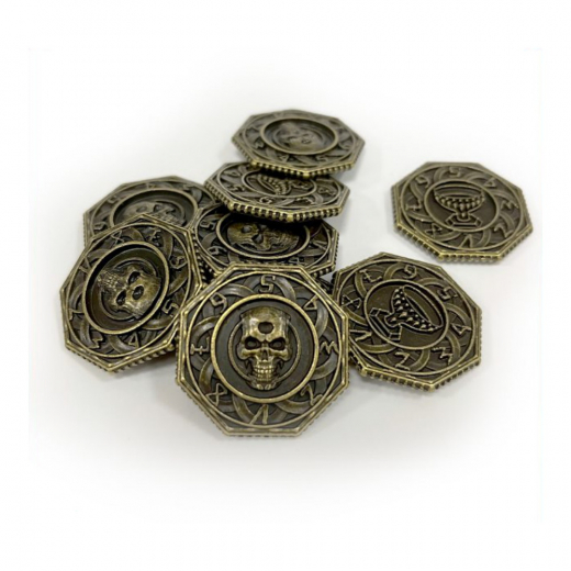 Tainted Grail: Metal Coins (Exp.) i gruppen SÄLLSKAPSSPEL / Tillbehör hos Spelexperten (AWRTG09)