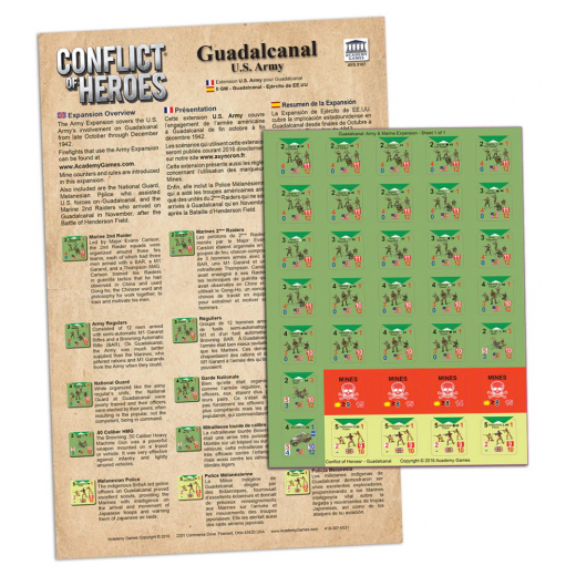 Conflict of Heroes: Guadalcanal - US Army Expansion i gruppen SÄLLSKAPSSPEL / Expansioner hos Spelexperten (AYG5107)