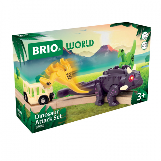 Brio - Dinosaurieattackset i gruppen LEKSAKER / BRIO trätåg hos Spelexperten (B-36082)