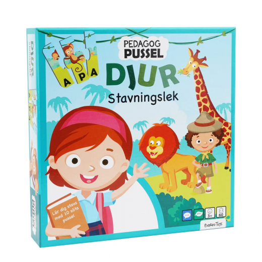 Pedagog Pussel - Djur Stavningslek i gruppen SÄLLSKAPSSPEL / Pedagogiska spel hos Spelexperten (B-5803)