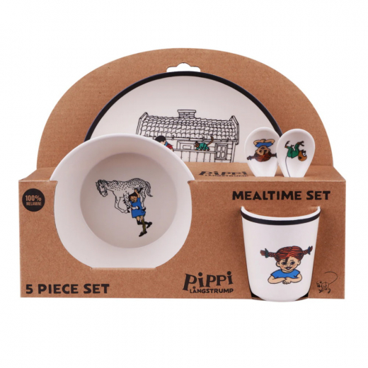 Pippi Långstrump - Måltidsset i gruppen LEKSAKER / Barn & baby / Äta & dricka hos Spelexperten (B-8681)