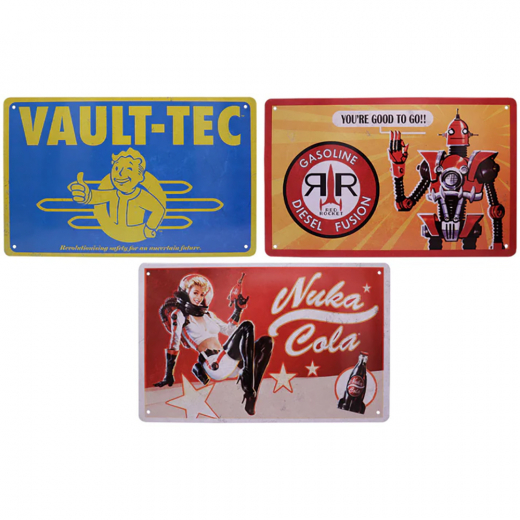 Fallout Tin Sign Set i gruppen LEKSAKER / Samlarprylar / Fallout Samlarprylar hos Spelexperten (B-FLT57)