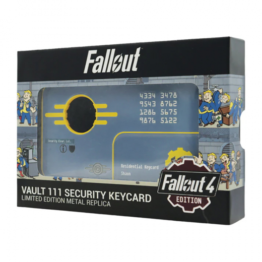 Fallout 4 - Vault 111 Limited Edition Security Keycard Replica i gruppen LEKSAKER / Samlarprylar / Fallout Samlarprylar hos Spelexperten (B-FLT91)