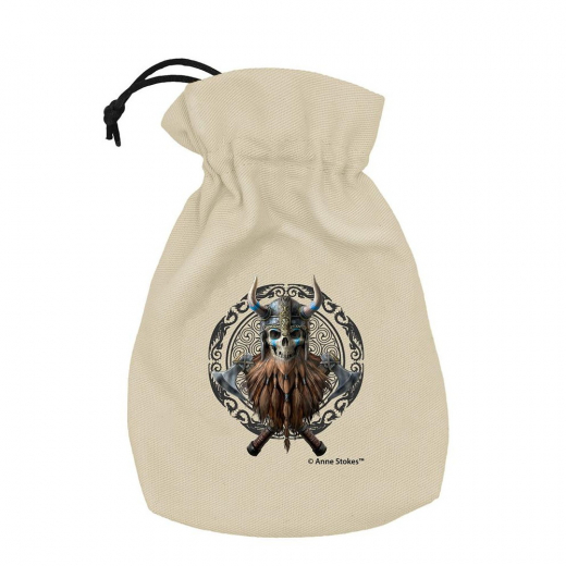 Anne Stokes Dice Pouch: Viking Skull i gruppen SÄLLSKAPSSPEL / Tillbehör / Tärningar & tillbehör hos Spelexperten (BAST208)