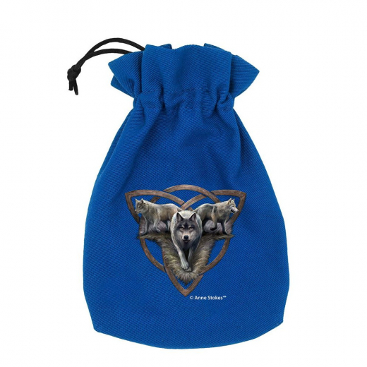 Anne Stokes Dice Pouch: Wolf Trio i gruppen SÄLLSKAPSSPEL / Tillbehör / Tärningar & tillbehör hos Spelexperten (BAST209)