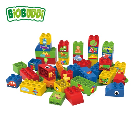 BioBuddi Create 40 bitar + basplatta i gruppen LEKSAKER / Byggklossar / BioBuddi hos Spelexperten (BB-0006)