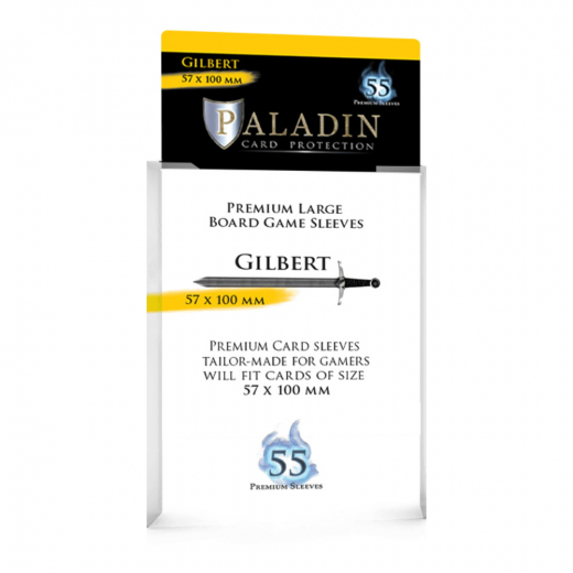 Paladin Sleeves 57 x 100 mm Gilbert i gruppen SÄLLSKAPSSPEL / Tillbehör / Sleeves hos Spelexperten (BND00166)