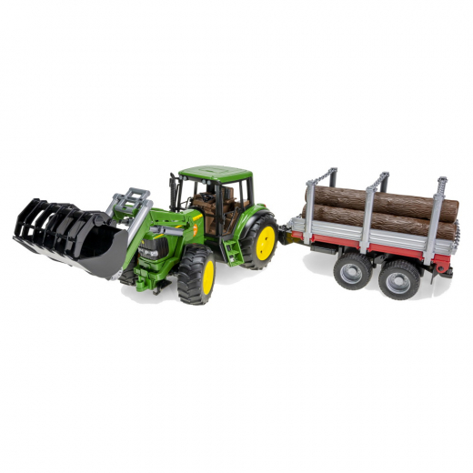 Bruder John Deere med frontlastare och släp i gruppen  hos Spelexperten (BR1142)