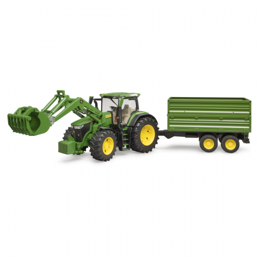 Bruder John Deere 7R 350 med frontlastare+tippvagn i gruppen LEKSAKER / Leksaksfordon / Bruder hos Spelexperten (BR3155)