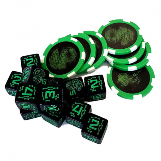 Shadowrun RPG: Dice & Edge Tokens - Green i gruppen SÄLLSKAPSSPEL / Rollspel / Shadowrun hos Spelexperten (CAT28501G)