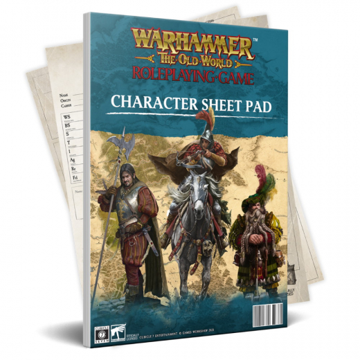 Warhammer: The Old World RPG - Character Sheet Pad i gruppen SÄLLSKAPSSPEL / Rollspel hos Spelexperten (CB72906)