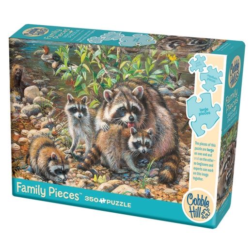 Cobble Hill Pussel - Raccoon Family 350 Bitar i gruppen PUSSEL / < 750 bitar hos Spelexperten (CH54607)