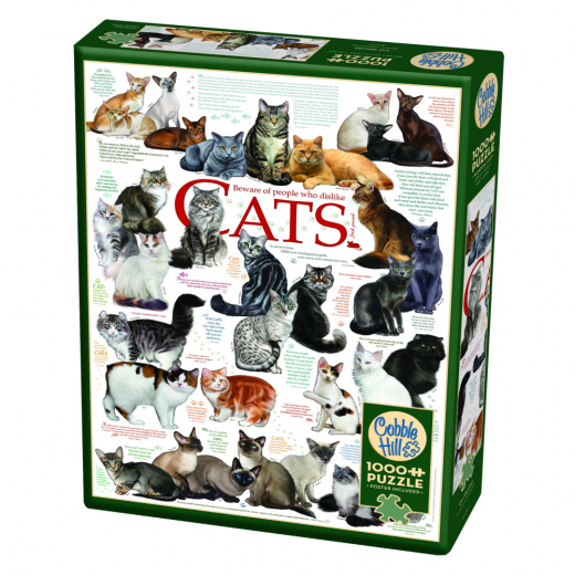 Cobble Hill Pussel - Cats Quotes 1000 Bitar i gruppen  hos Spelexperten (CH80095)