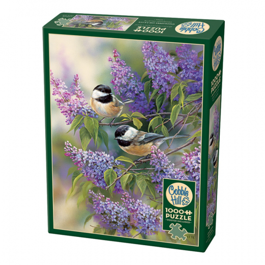 Cobble Hills Pussel - Chickadees And Lilacs 1000 Bitar i gruppen PUSSEL / 1000 bitar hos Spelexperten (CH80112)