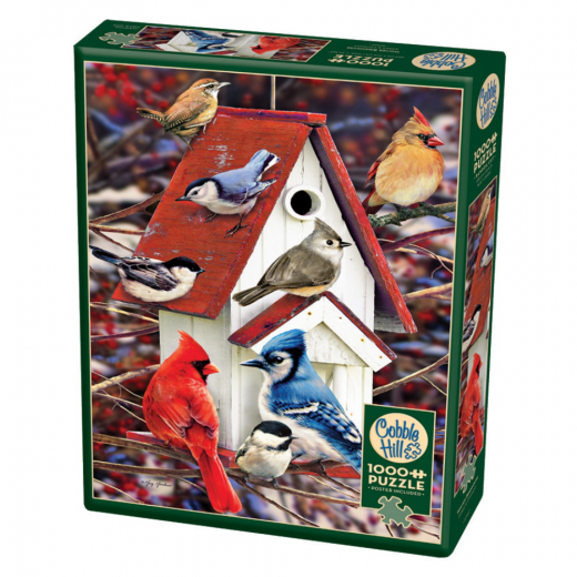 Cobble Hill Pussel - Winter Birdhouse 1000 Bitar i gruppen PUSSEL / 1000 bitar hos Spelexperten (CH80122)