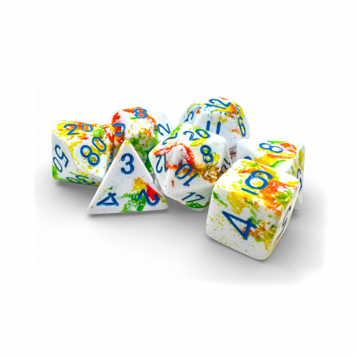 Dice Set 7 Brush Breezy/Blue i gruppen SÄLLSKAPSSPEL / Tillbehör / Tärningar & tillbehör hos Spelexperten (CHX24409)