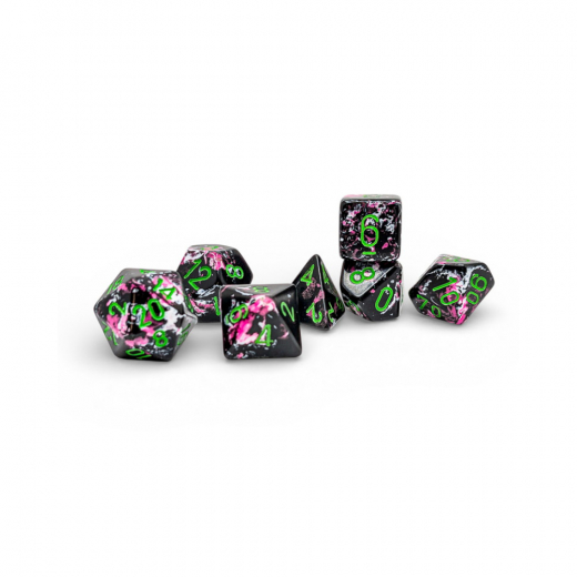 Dice Set 7 Brush Paintball/Green i gruppen SÄLLSKAPSSPEL / Tillbehör / Tärningar & tillbehör hos Spelexperten (CHX24414)