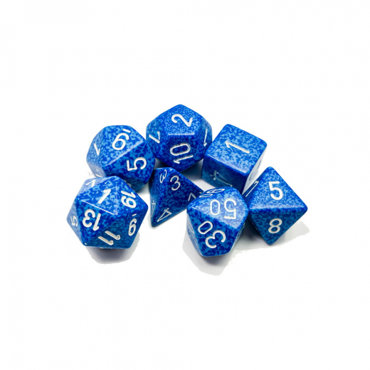 Dice Set 7 Speckled Water i gruppen SÄLLSKAPSSPEL / Tillbehör / Tärningar & tillbehör hos Spelexperten (CHX25306)