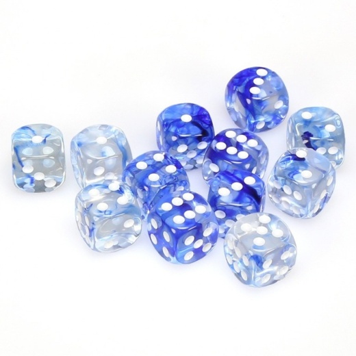 Dice Set D6 Nebula Dark Blue/White 16 mm i gruppen SÄLLSKAPSSPEL / Tillbehör / Tärningar & tillbehör hos Spelexperten (CHX27666)