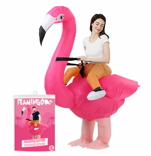 Uppblåsbar Maskeraddräkt Flamingo i gruppen LEKSAKER / Maskerad / Maskeraddräkter hos Spelexperten (COS-FLAMINGO)