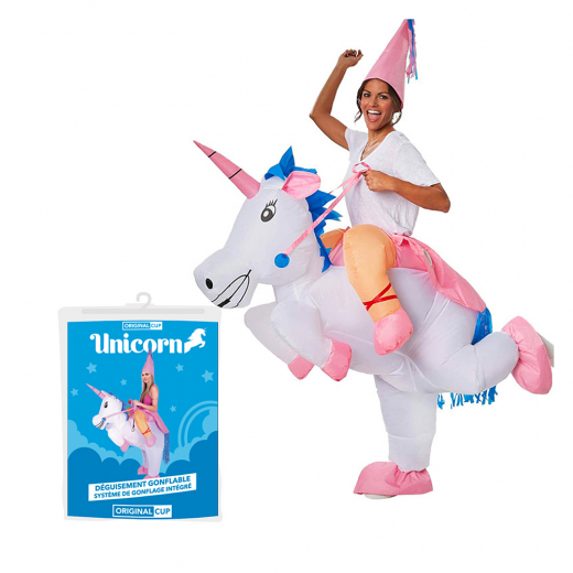 Uppblåsbar Maskeraddräkt Unicorn i gruppen LEKSAKER / Maskerad / Maskeraddräkter hos Spelexperten (COS-LICORNE)